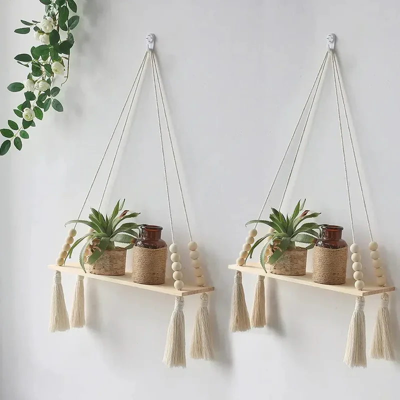 Étagère Murale Tressée | Déco Chic et Fonctionnelle pour Maison