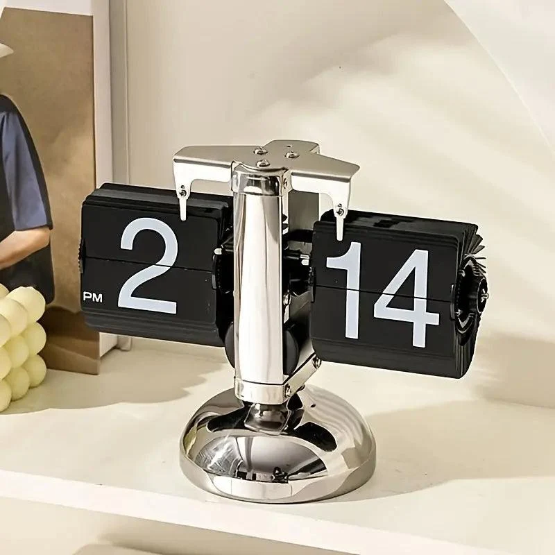 Horloge Numérique Flip Vintage Élégante