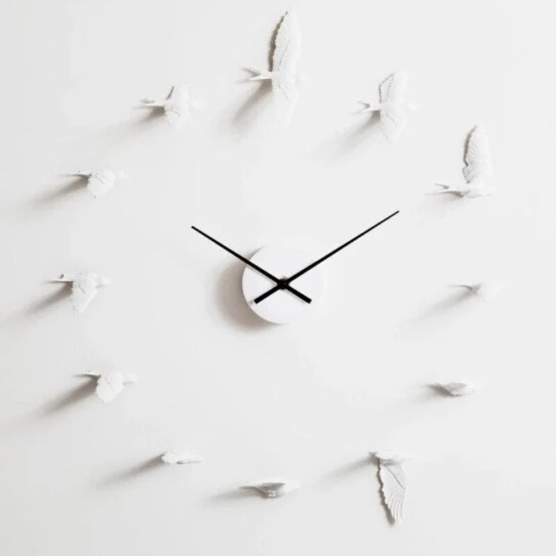 Horloge Murale Design avec Oiseau Décoratif