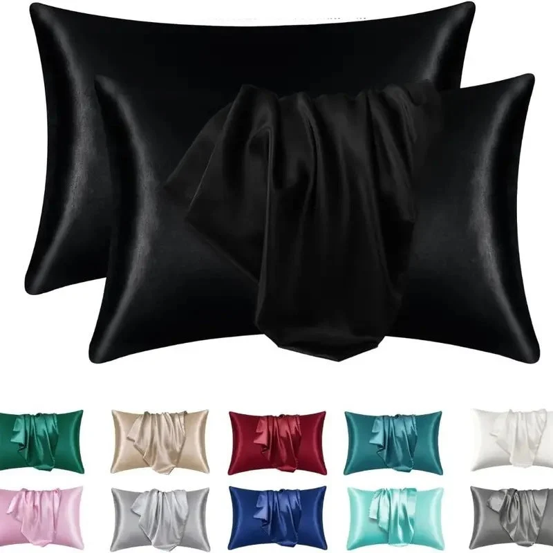 Housse de Coussin en Soie Douce pour Peau Sensible
