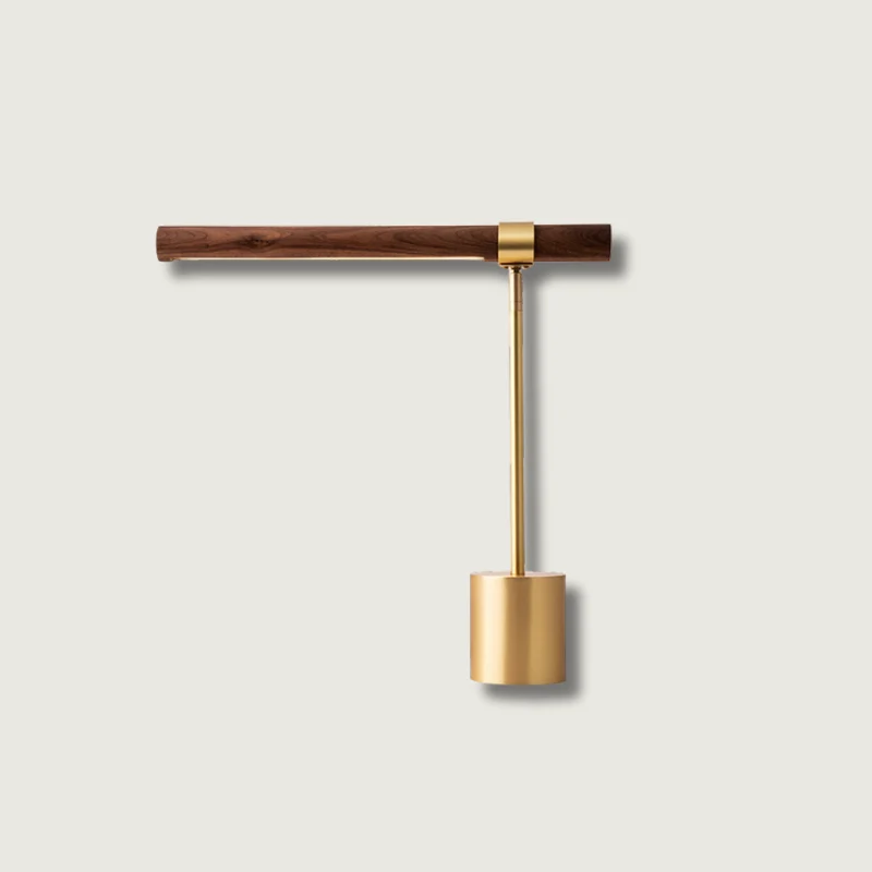Lampe de Bureau Design en Bois et Métal Réglable