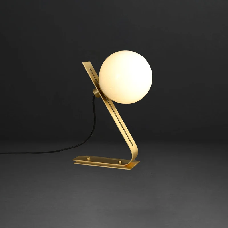 Lampe de Bureau Élégante en Métal et Verre