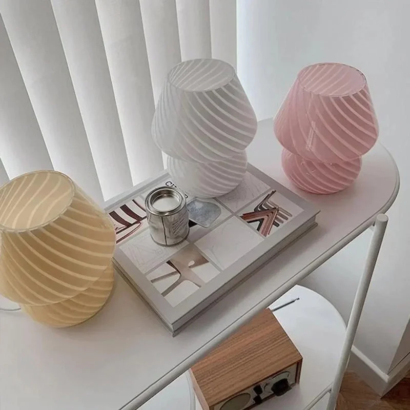 Lampe de Bureau Élégante en Verre Coloré