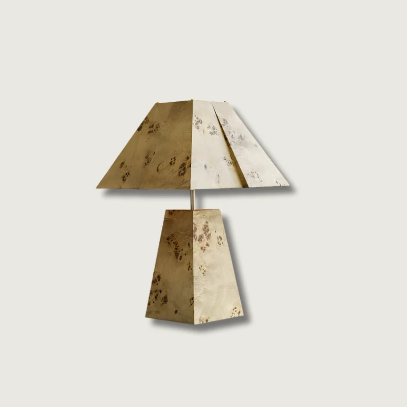 Lampe de Bureau en Bois Massif Élégante