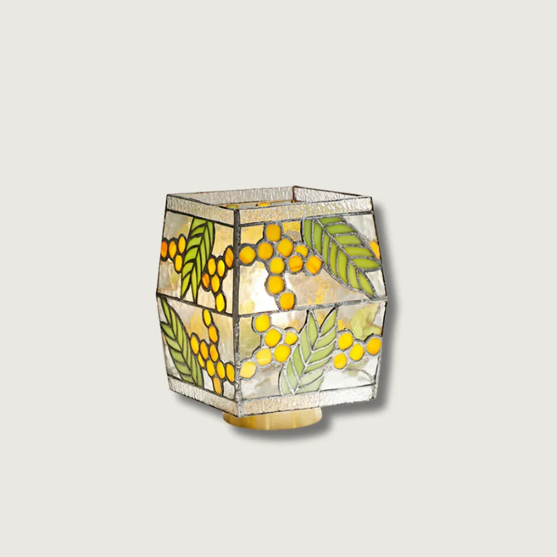Lampe de Table en Verre Décoratif avec Charme Rustique