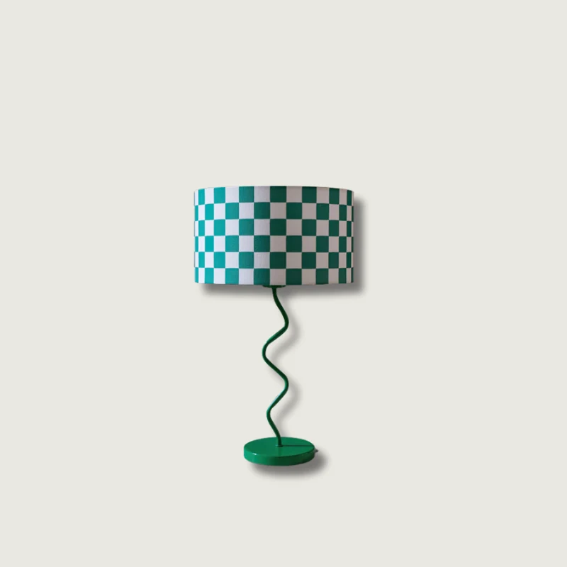 Lampe de Bureau en Carreaux Vert Élégant