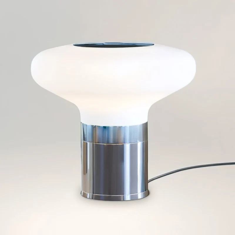 Lampe de Bureau en Verre Transparent avec LED Moderne