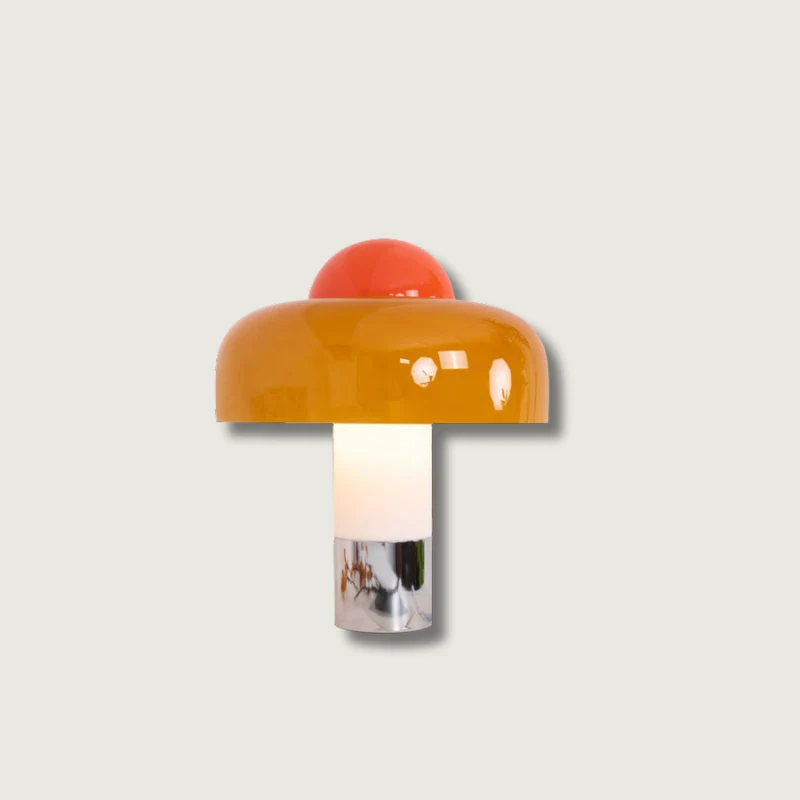 Lampe de Bureau Élégante | Abat-jour en Verre Rouge Chic
