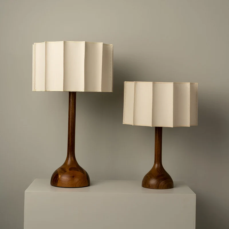 Lampe de Bureau en Bois Chic et Rustique