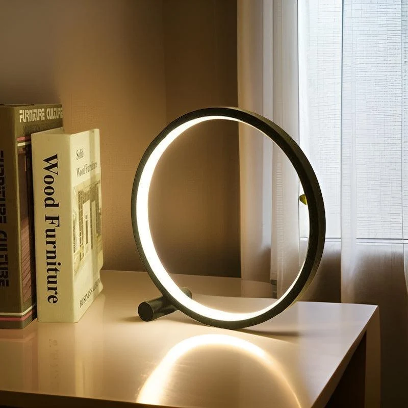 Lampe de Bureau Rond Moderne Réchargeable