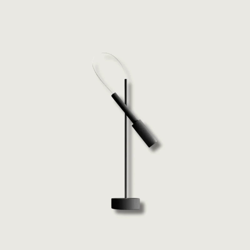 Lampe de Bureau Élégant Noir Mat