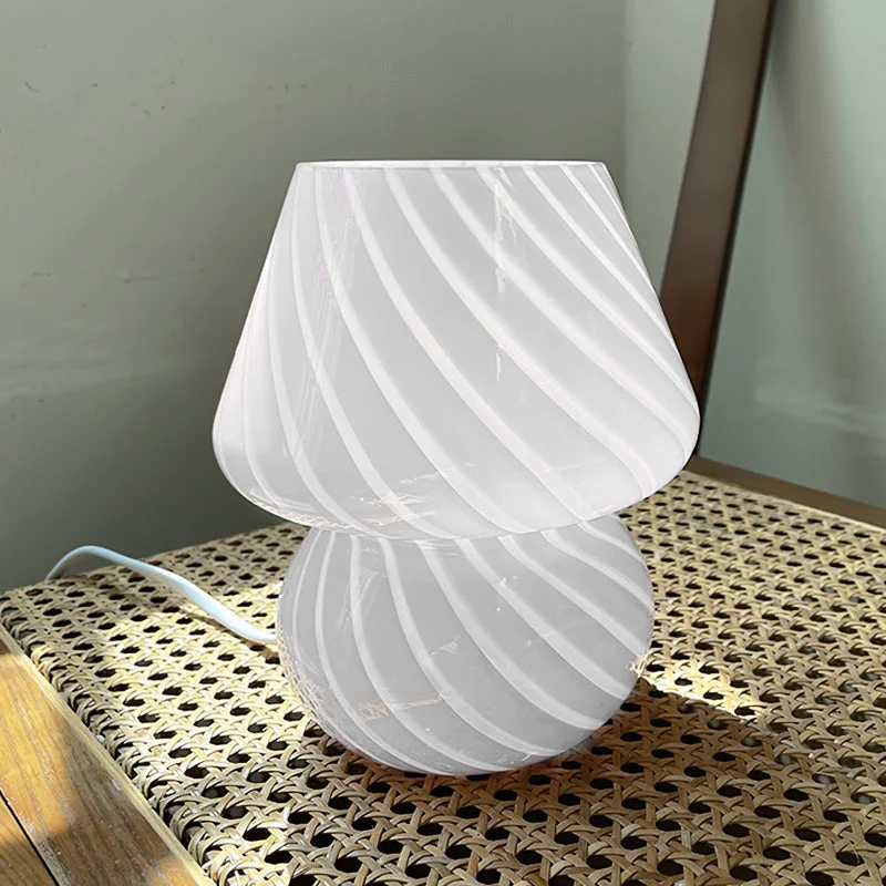 Lampe de Table en Verre Élégant | Style Rustique et Éclairage Chaleureux