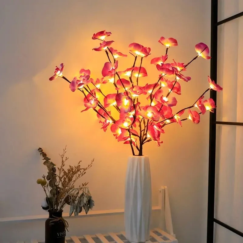 Lampe de Noël Élégante à Branches Vertes
