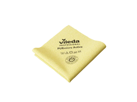 LAVETTE TISSEE PURMICRO 38X35CM JAUNE VILEDA X5