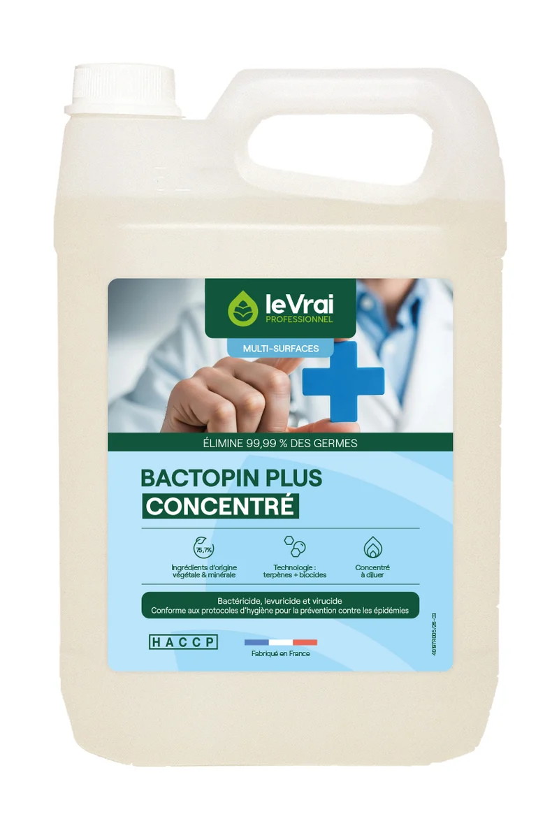 NETTOYANT DESINFECTANT CONCENTRE SOLS LE VRAI PROFESSIONNEL 5L
