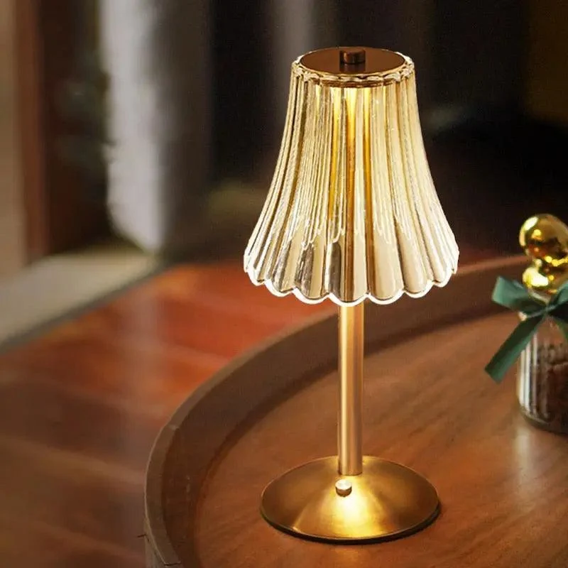 Lampe de Table Rétro en Verre | Chic et Fonctionnelle