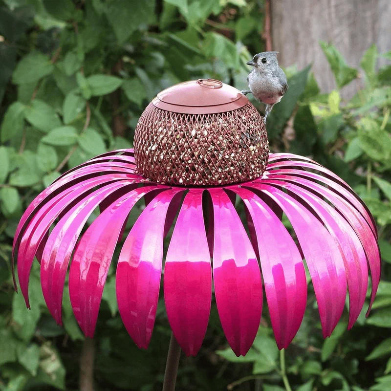Mangeoire à Oiseaux en Métal Robuste | Design Chic et Imperméable