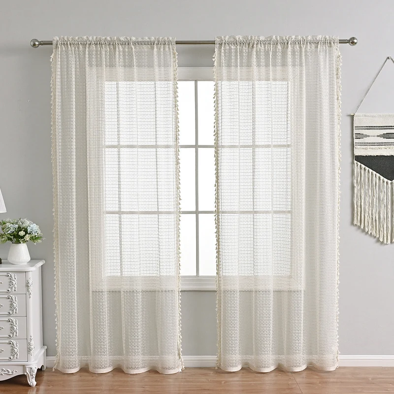 Rideaux Voile Blancs Raffinés | Déco Élégante pour Intérieurs Chics