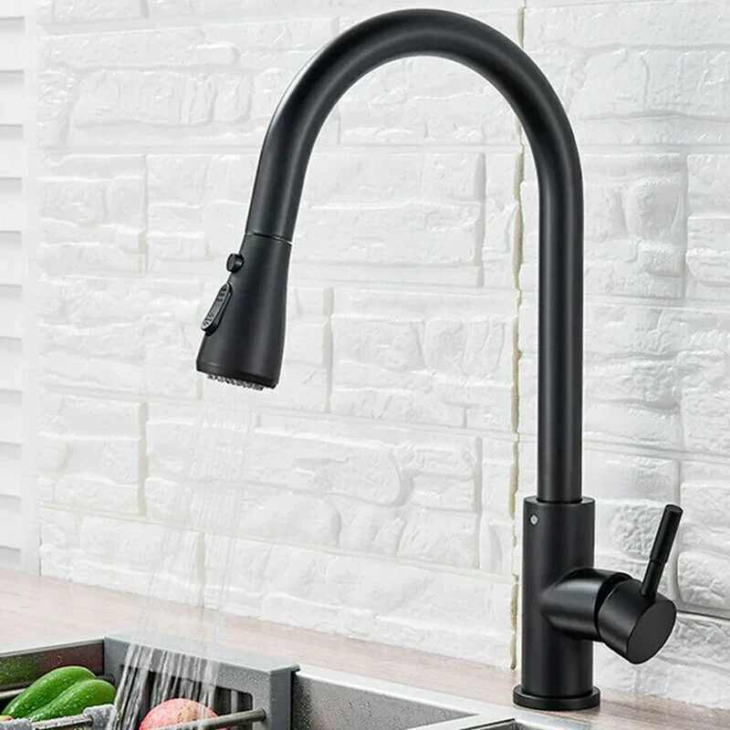 Robinet de Cuisine Design Chromé Avec Douchette