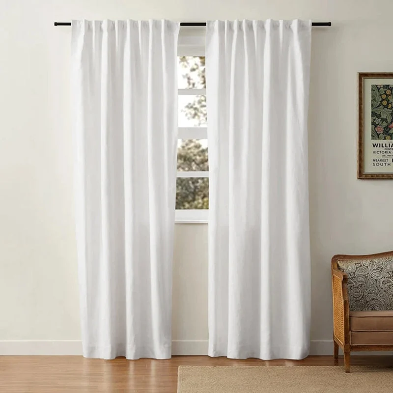 Rideaux en Lin Blancs et Légers pour une Décoration Élégante