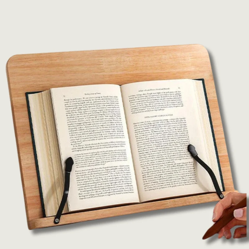 Support de Lecture Ergonomique en Bois Réglable