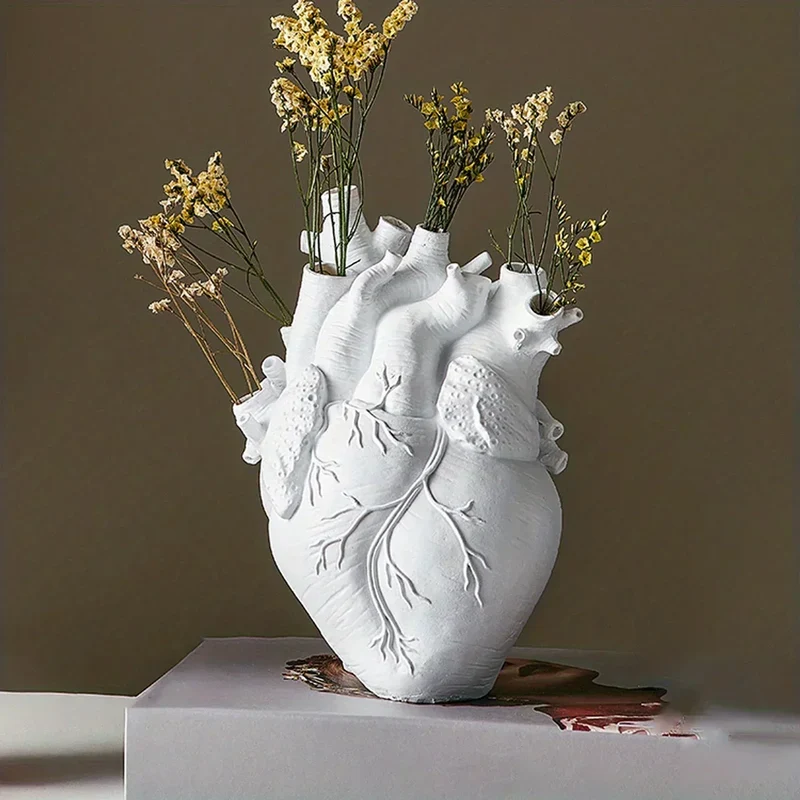 Vase Céramique Cœur Décoratif Élégant