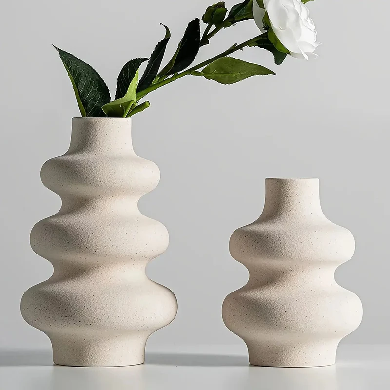 Vase Céramique Décoratif en Spirale