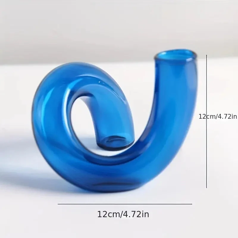 Vase en Verre Rétro Élégant pour Maison