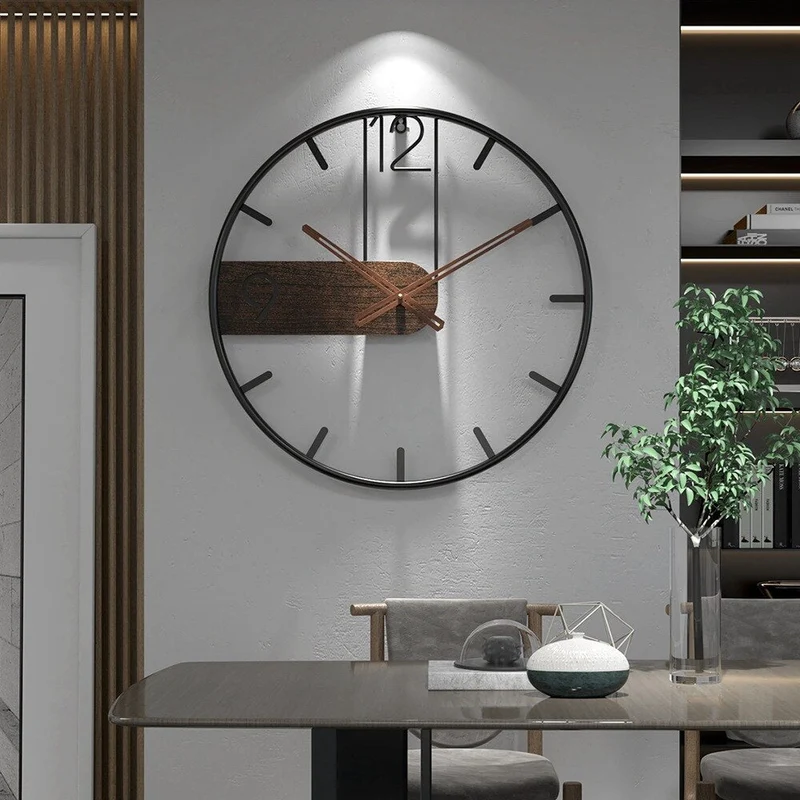 Horloge Murale Métal et Bois | Design Chic et Élégant