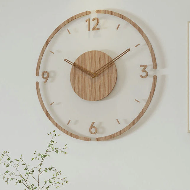 Horloge Murale Design Bois Naturel