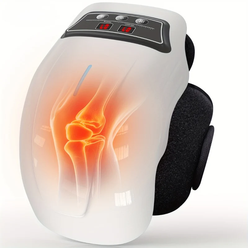 Massager de genou chauffant thérapie réglable rechargeable