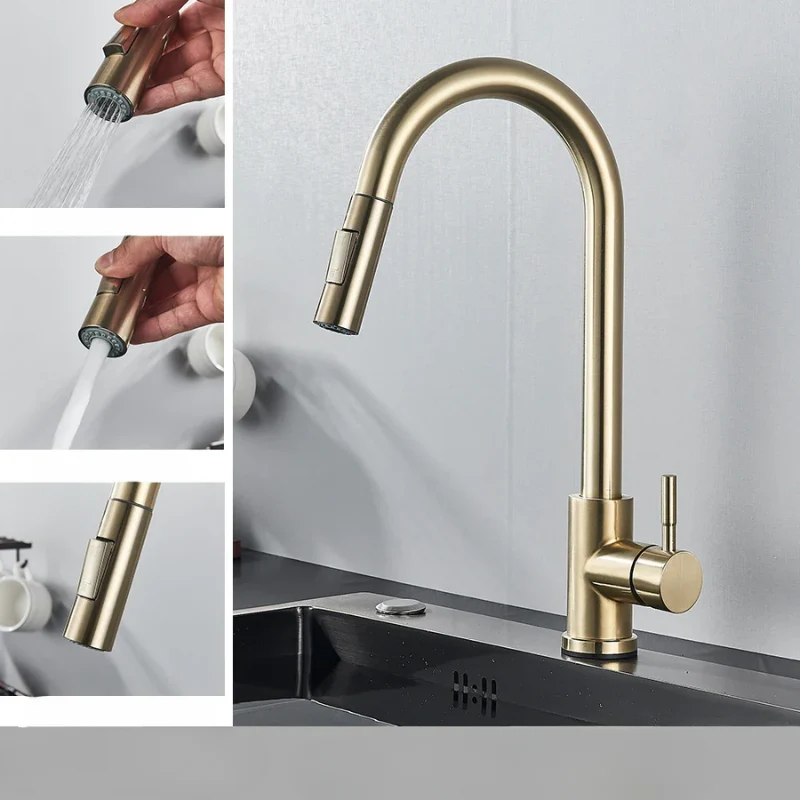 Robinet Éco-Élégant avec Bec Réglable et Design Moderne