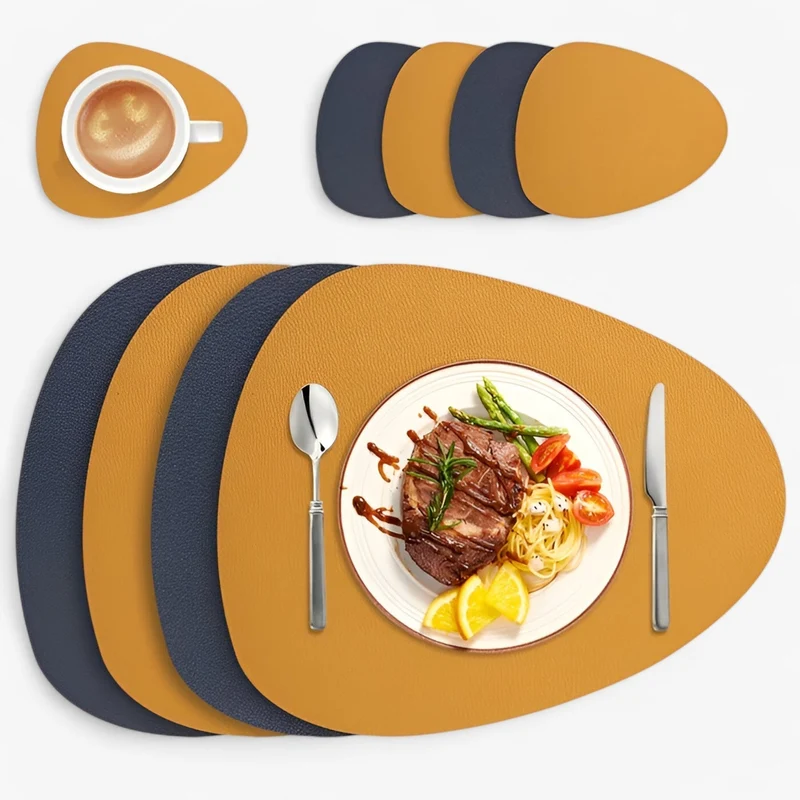 Sous-assiettes Décoratives en Cuir Imitation | Protège-Table Élégant
