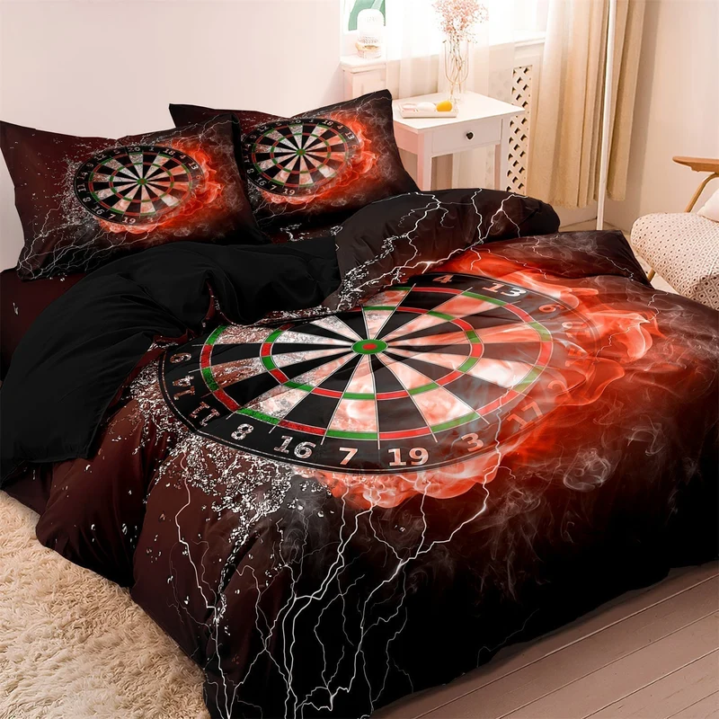 Housse de Couette Coton avec Imprimé Fléchettes Amusant