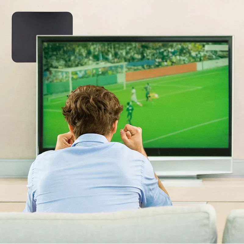 Antenne TV Intérieure Amplifiée pour Meilleur Réception