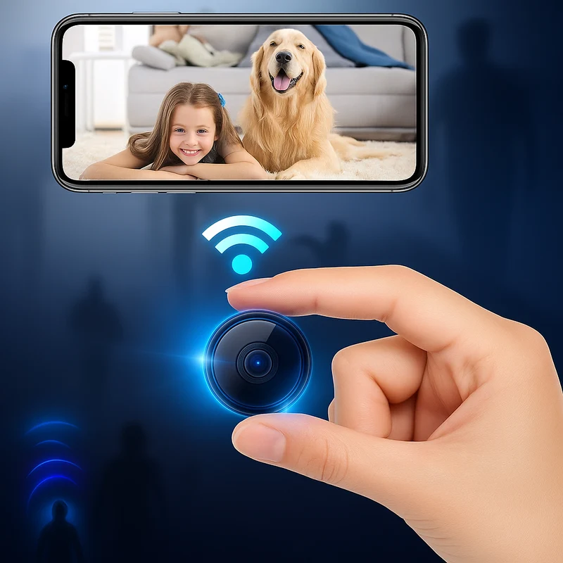 Caméra de Surveillance Wi-Fi Compacte HD Intérieur