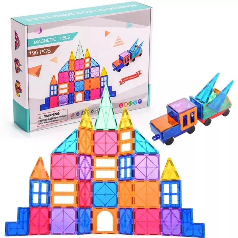 Blocs de construction magnétiques - 196 pièces