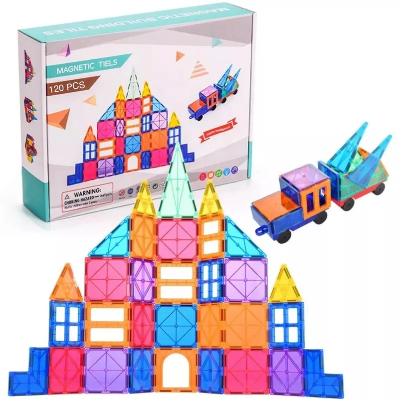 Blocs de construction magnétiques - 120 pièces