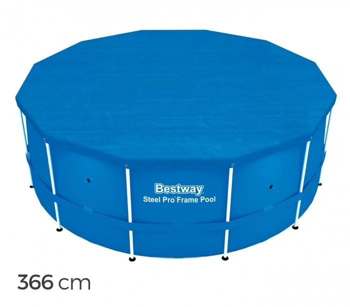 58037 -Couverture pour piscine hors sol Bestway feuille de polyéthylène de 366cm
