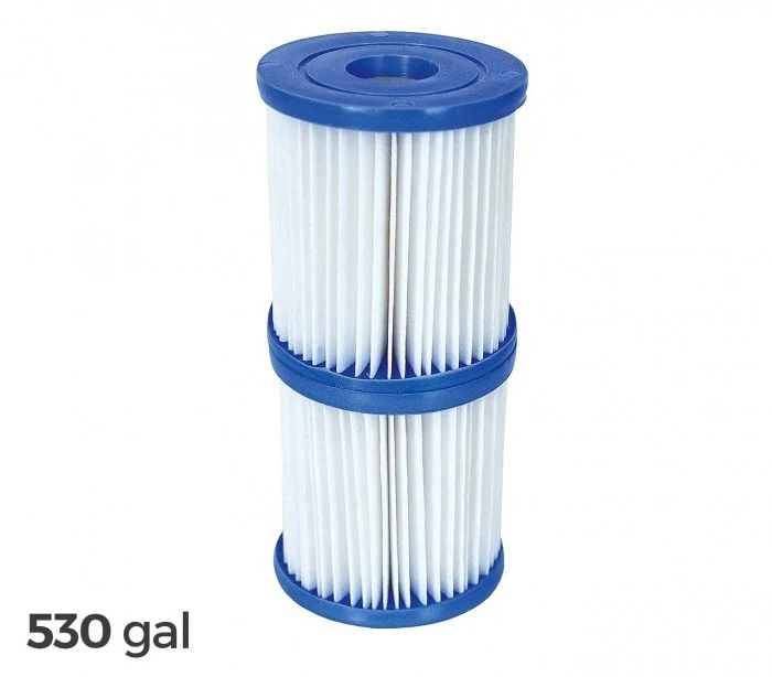 58094 Kit de 2 filtres de rechange pour piscine Bestway 2006/3028 LT/H 530 gal
