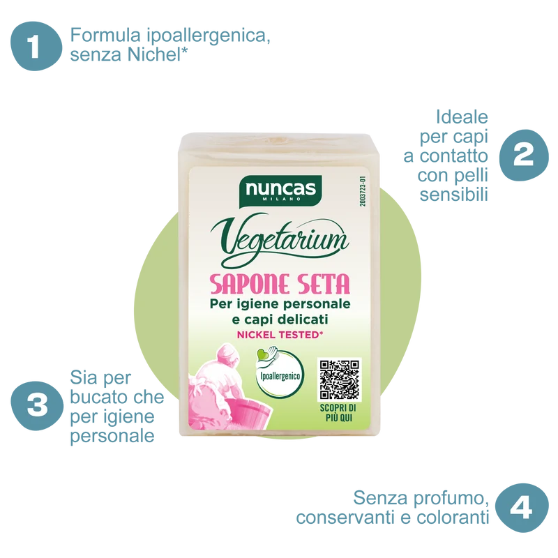 Vegetarium Sapone Seta Igiene Personale e Capi Delicati - 150g