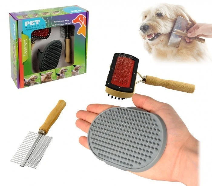 82009 PET Kit 3 pièces pour le nettoyage et l'entretien de notre chien