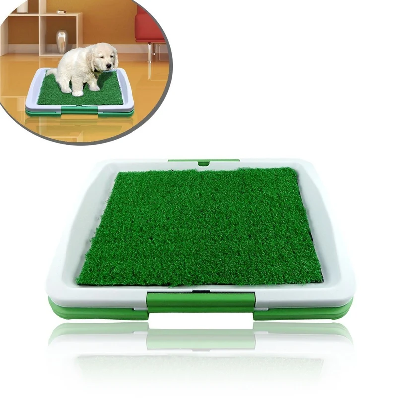 Litière 47x34x6 cm herbe synthétique pour animaux-toilettes-POT PATCH 3 couches