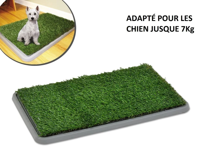 Litière 68x43x5cm herbe synthétique pour animaux-toilettes-POT PATCH 3 couches