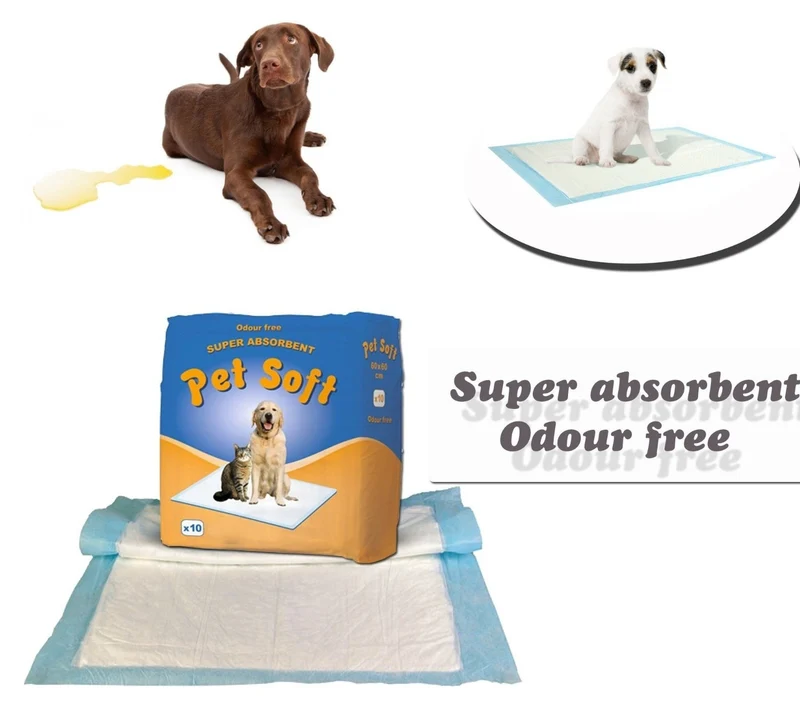 Pack 10 alaises - PET SOFT - capture d'odeurs des besoins des animaux 90 x 60 cm