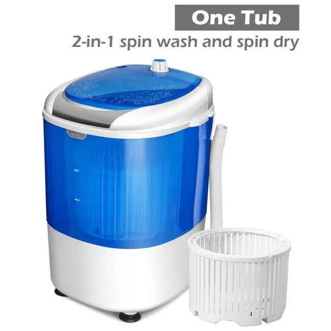 Costway FP10195 Mini Portable Washing Machine | 5.5 lbs | Semi-Auto | Single Tub | 110V