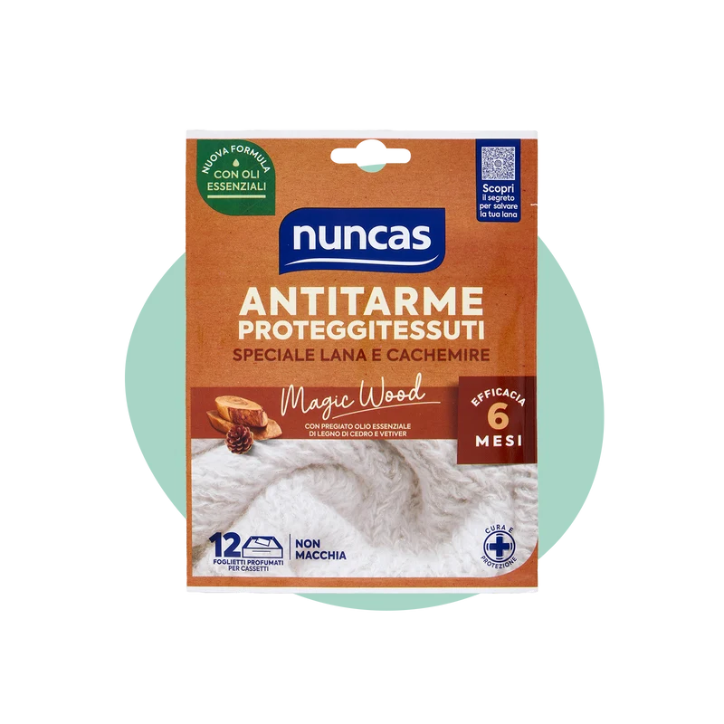 Antitarme proteggitessuti Foglietti Magic Wood - 12 pezzi