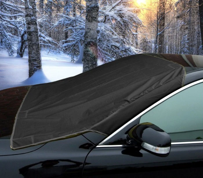 2270 couverture de pare-brise noire anti neige ou soleil avec aimants