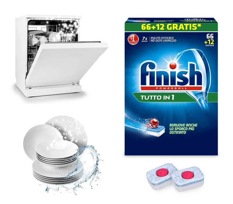 3010670 78 Tablettes de lavage lave-vaisselle FINISH POWERBALL tout en 1
