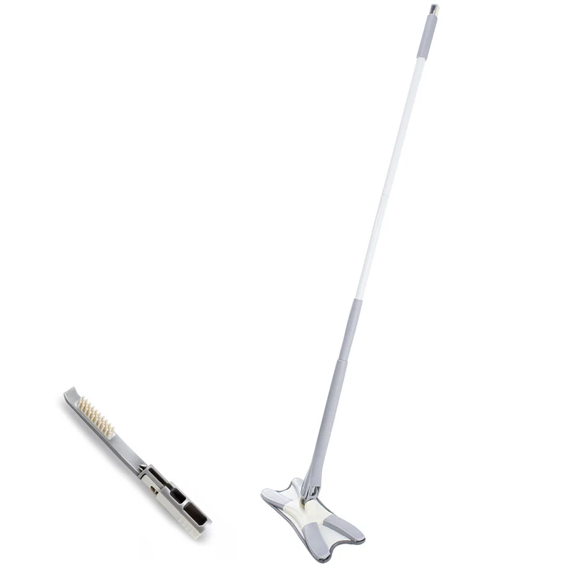 Mop microfibre pour laver le sol avec tête plate auto-serrante